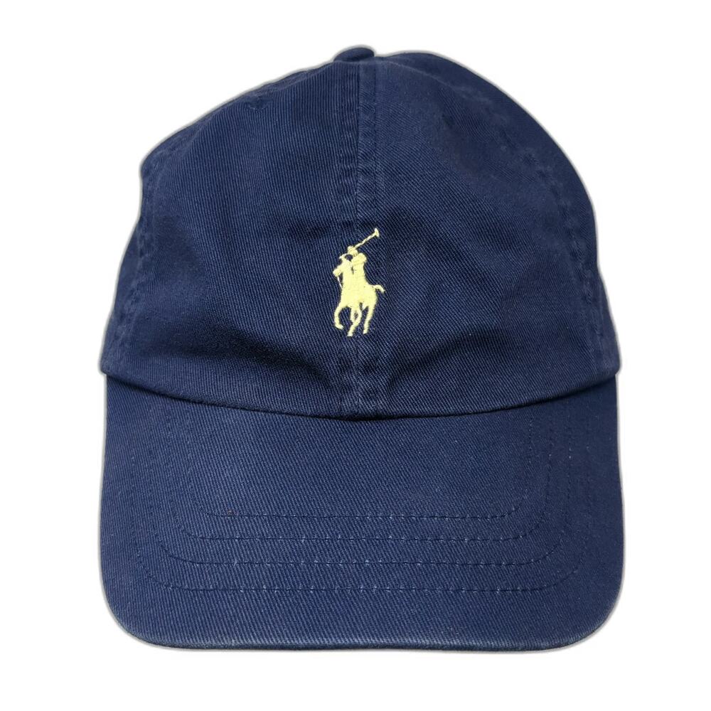 Polo Ralph Lauren Baseball Cap Blue One Size Adjustable Cotton Small Pony Hat